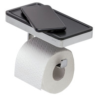 Toiletrolhouder met Planchet Geesa Frame Zwart Chroom