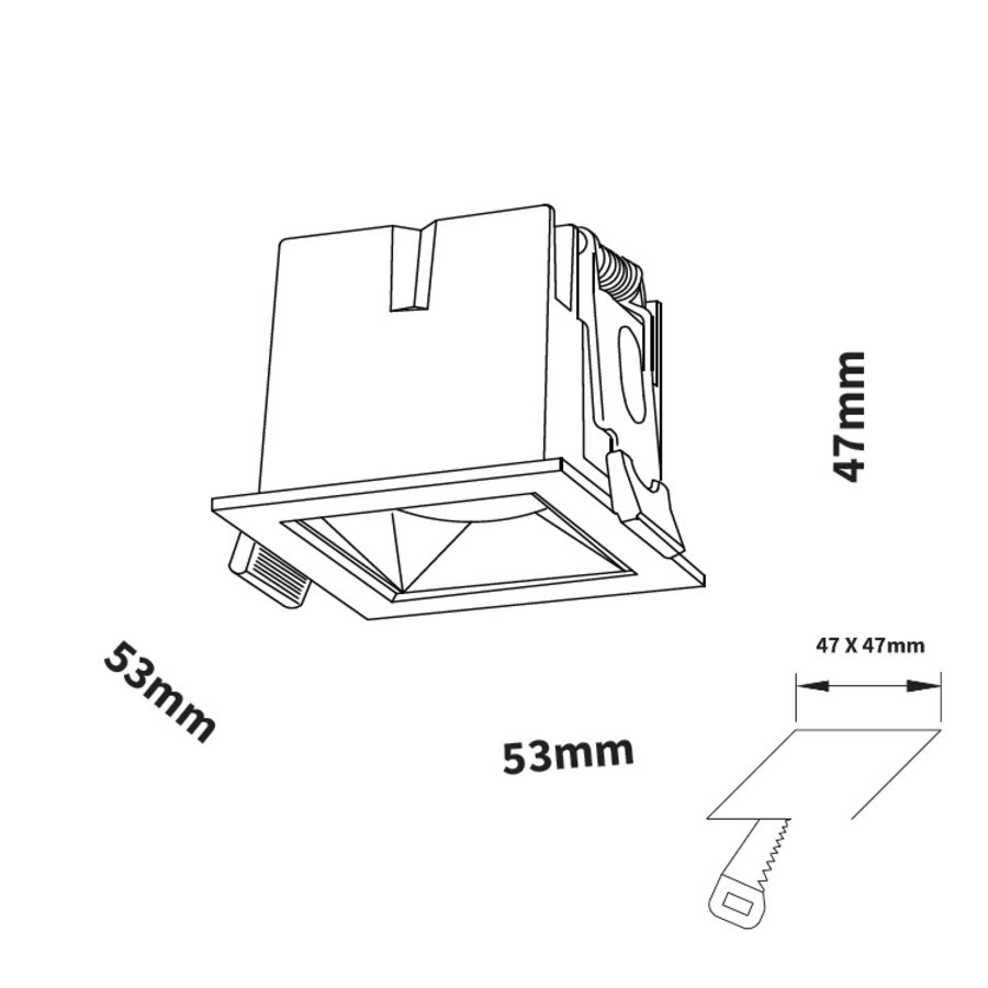 Spot Aquasplash Cora Aluminium 600Lm 6W 2700K Zwart