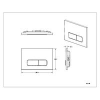 Bedieningsplaat Raybro Mocha 35 TBV Geberit UP100 UP320 UP300 UP700 UP720 Mat Zwart