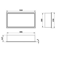 Inbouwnis Sapho Inserta 51x27x11 cm Wit