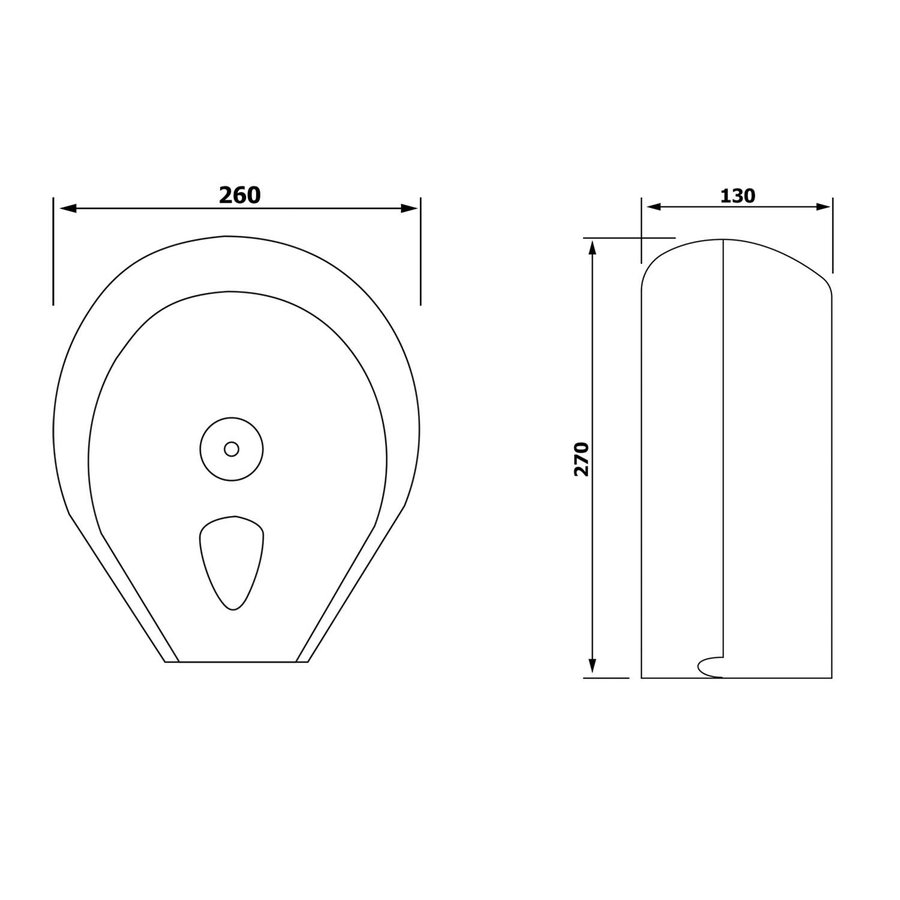 Toiletrolhouder Sapho Colored Mat Zwart