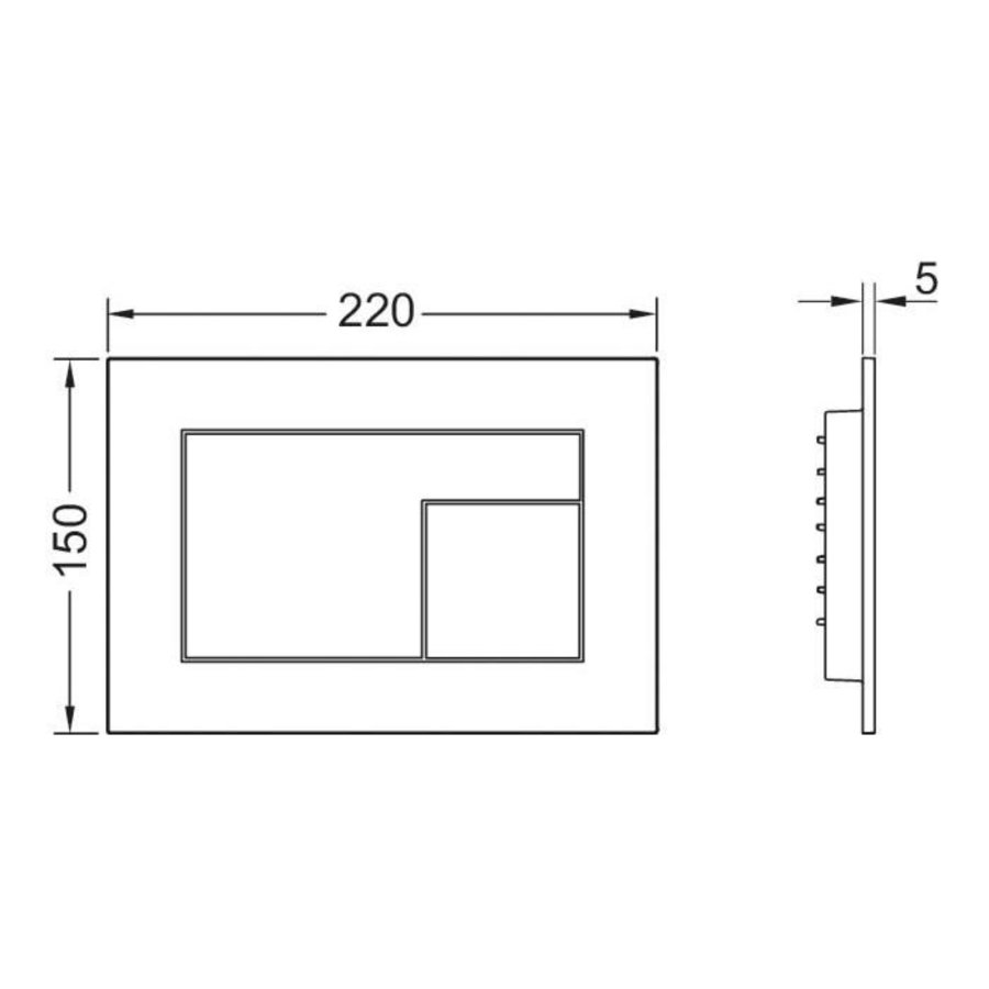 Bedieningsplaat TECE Velvet Met Duospoeltechniek Grigio Efeso