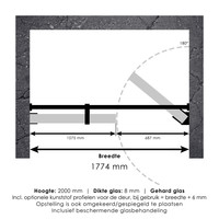 Nisdeur Compleet Just Creating Profielloos 2-Delig 180x200 cm 110/70 Goud