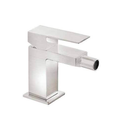 Bidetmengkraan Tres Cuadro Exclusive met Hendel Korte Uitloop 10 cm RVS 