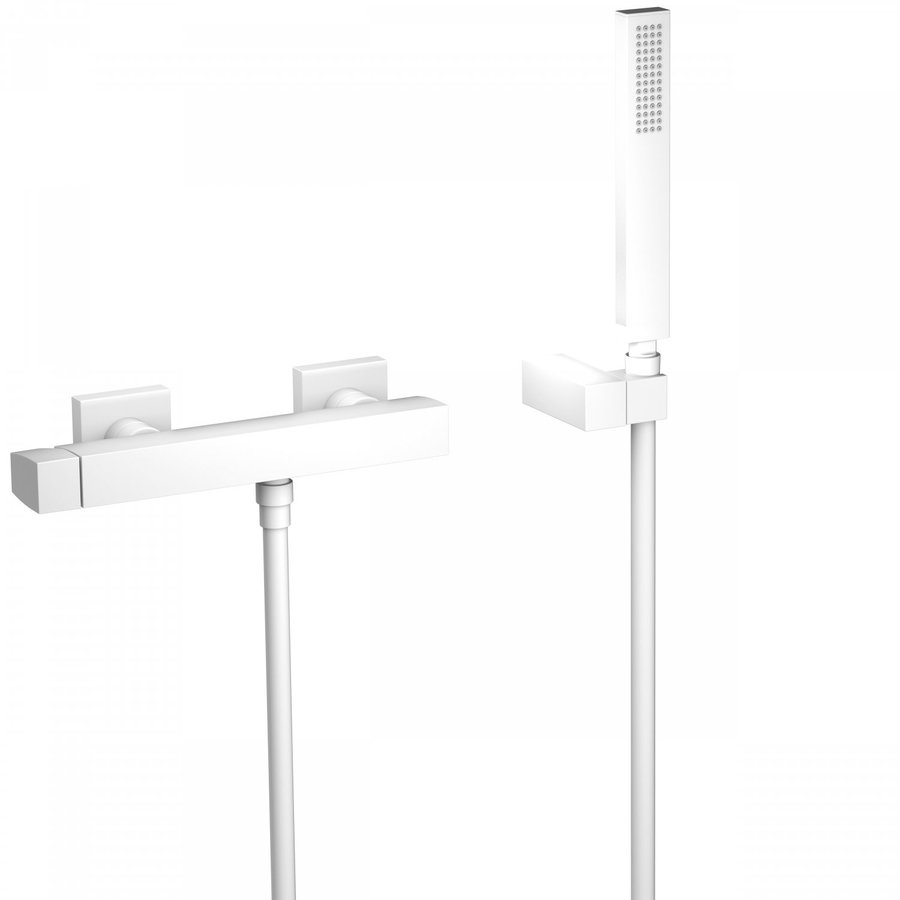 Douchemengkraan Tres Slim Exclusive Opbouw Vierkant Mat Wit