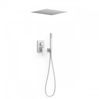 Regendoucheset Inbouw Tres Slim Exclusive Met Plafonddouche en Handdoucheset met Staafhanddouche Mat Wit