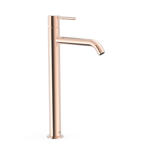 Wastafelmengkraan Tres Study Exclusive 38,5 cm 1-Knop Rond Rosé Goud 