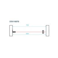 Nisdeur Van Rijn ST01 Profielloos 70x200 cm Met Satijnbaan 8 mm Zwart