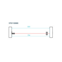 Nisdeur Van Rijn ST01 Profielloos 80x200 cm Met Satijnbaan 8 mm RVS