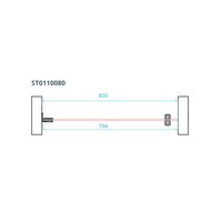 Nisdeur Van Rijn ST01 Profielloos 80x200 cm Helder Glas 8 mm RVS