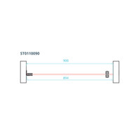 Nisdeur Van Rijn ST01 Profielloos 90x200 cm Helder Glas 8 mm Chroom