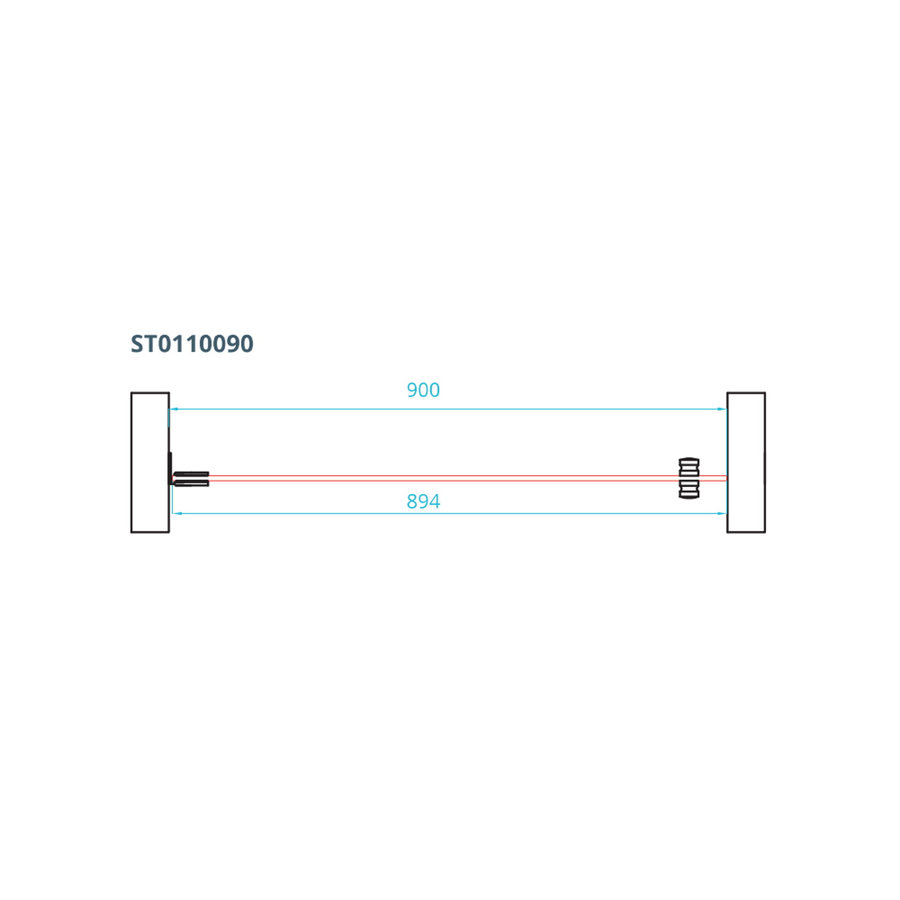 Nisdeur Van Rijn ST01 Profielloos 90x200 cm Met Satijnbaan 8 mm RVS