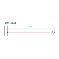 Inloopdouche Van Rijn ST01 Met RVS Staander 50 mm 104x200 cm Helder Glas 8 mm