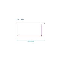 Inloopdouche Van Rijn ST01 Met Stabilisatiestang 120x200 cm Helder Glas 8 mm Chroom