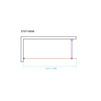 Inloopdouche Van Rijn ST01 Met Stabilisatiestang 140x200 cm Helder Glas 8 mm Chroom