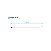 Inloopdouche Van Rijn ST01 Met RVS Staander 50 mm 66x200 cm Helder Glas 8 mm