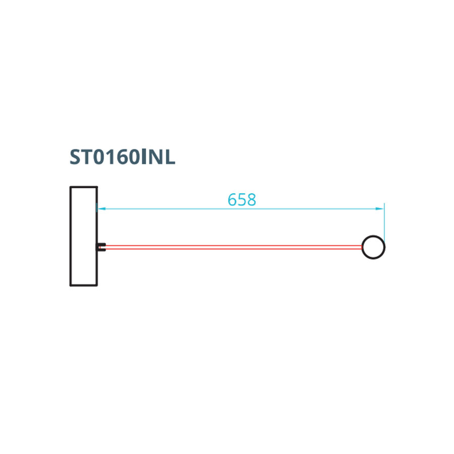 Inloopdouche Van Rijn ST01 Met RVS Staander 50 mm 66x200 cm Helder Glas 8 mm