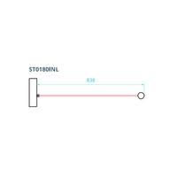 Inloopdouche Van Rijn ST01 Met RVS Staander 50 mm 84x200 cm Helder Glas 8 mm