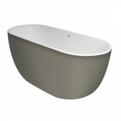 Vrijstaand Bad Xenz Humberto 170x72x63 cm Solid Surface Grijs 