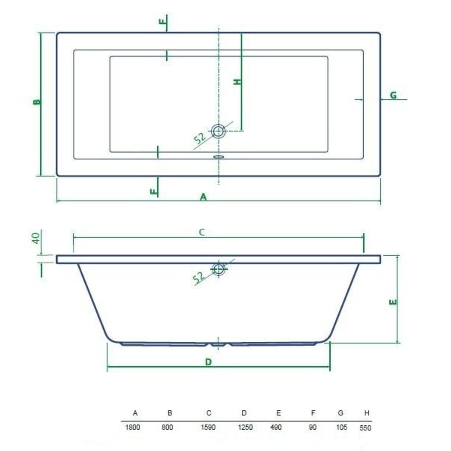 Ligbad Lounge Duo 180X80X49 Cm