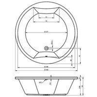 Ligbad Colorado Rond 180 Cm Wit