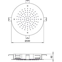 Mate Hoofddouche Rond 50 Cm M109