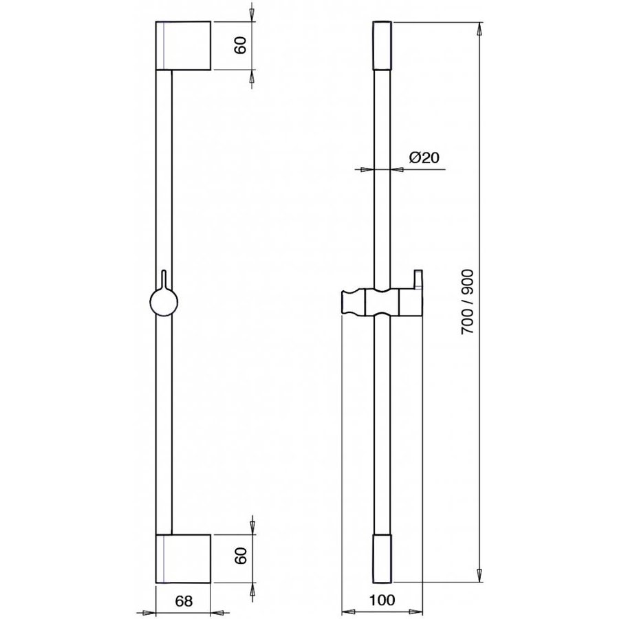 Mate Glijstang 90 Cm M306