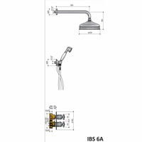 Thermostatische Inbouw Douche Set Amice Met 2-Weg-Stop-Omstel Ibs 6A