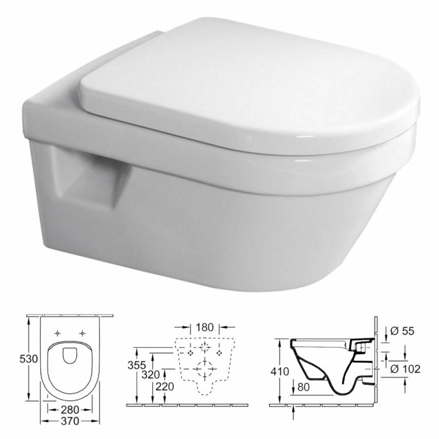 Up100 Toiletset 20 Villeroy & Boch Omnia Architectura Directflush Met Bril En Drukplaat