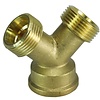 Aqua Splash Messing Y-Stuk Connector 3/4"Bi - 2Xbuiten