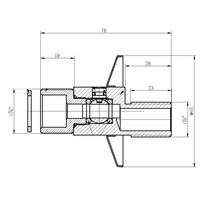 Set Afsluitbare S-Kopp. 1/2X3/4 + Rozet Chroom