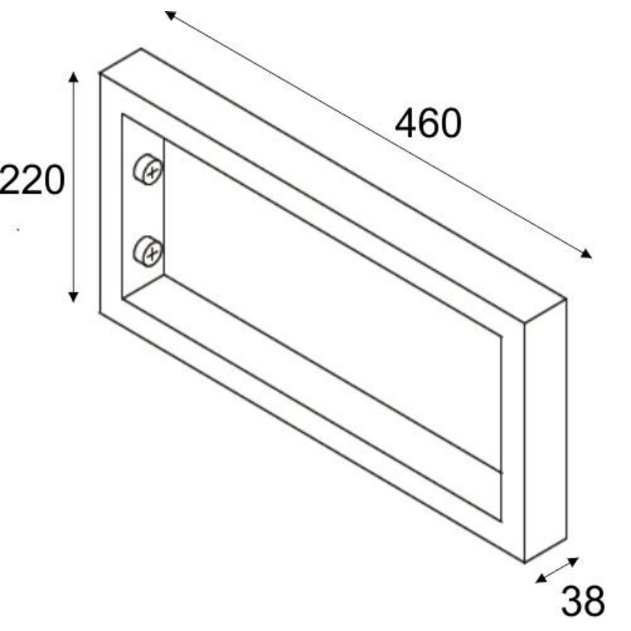 Chroom Vierkante Supportbeugel 46X22