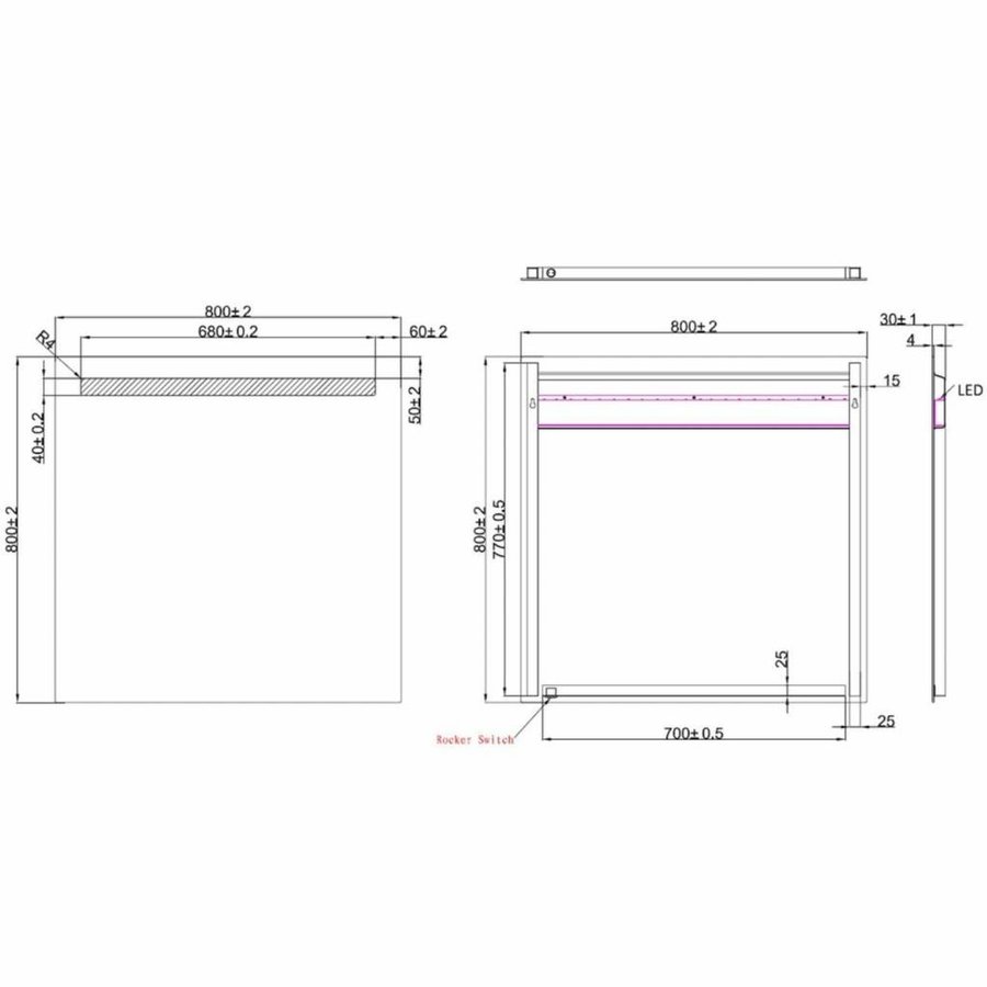 Themis Spiegel Met Led Verlichting 800X800