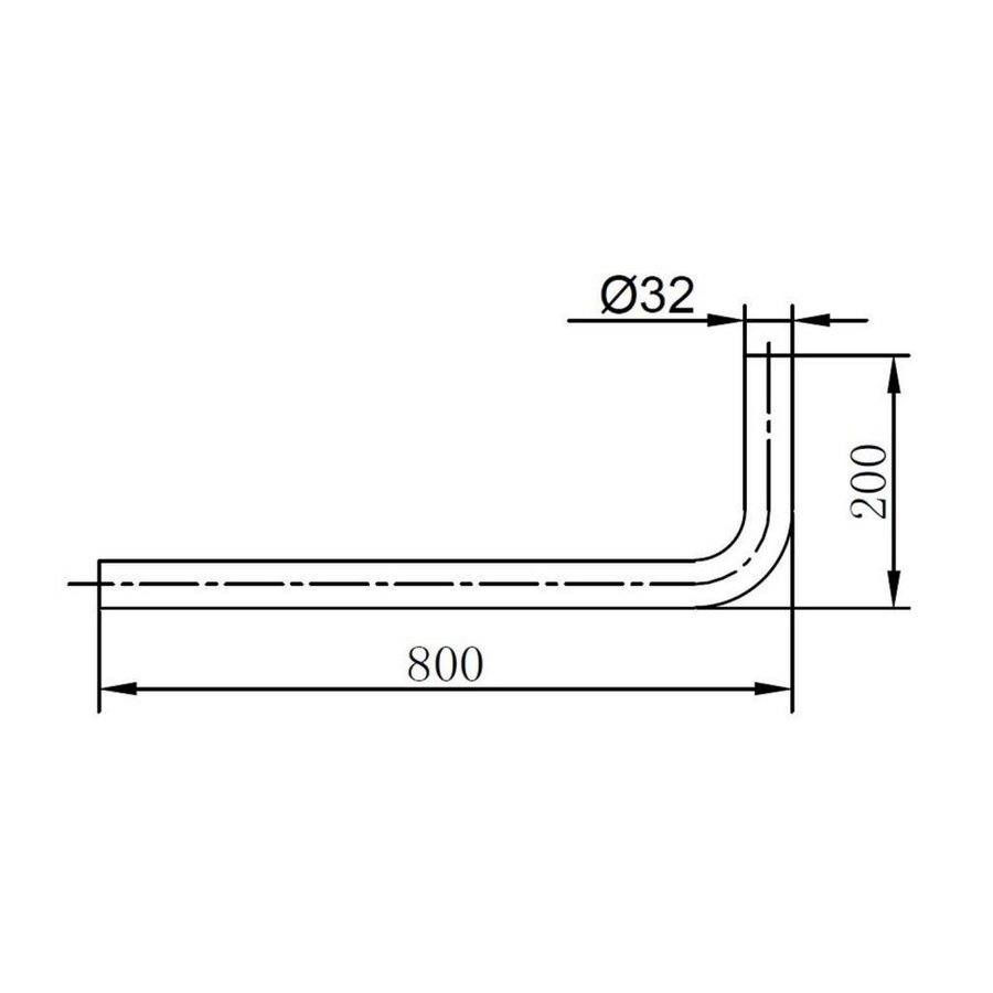 Vloerbuis Ore 800X200X32 Mm Rvs