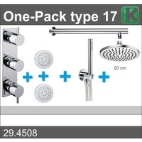 One Pack Inbouwthermostaatset Amon Round Type 17 (20Cm)