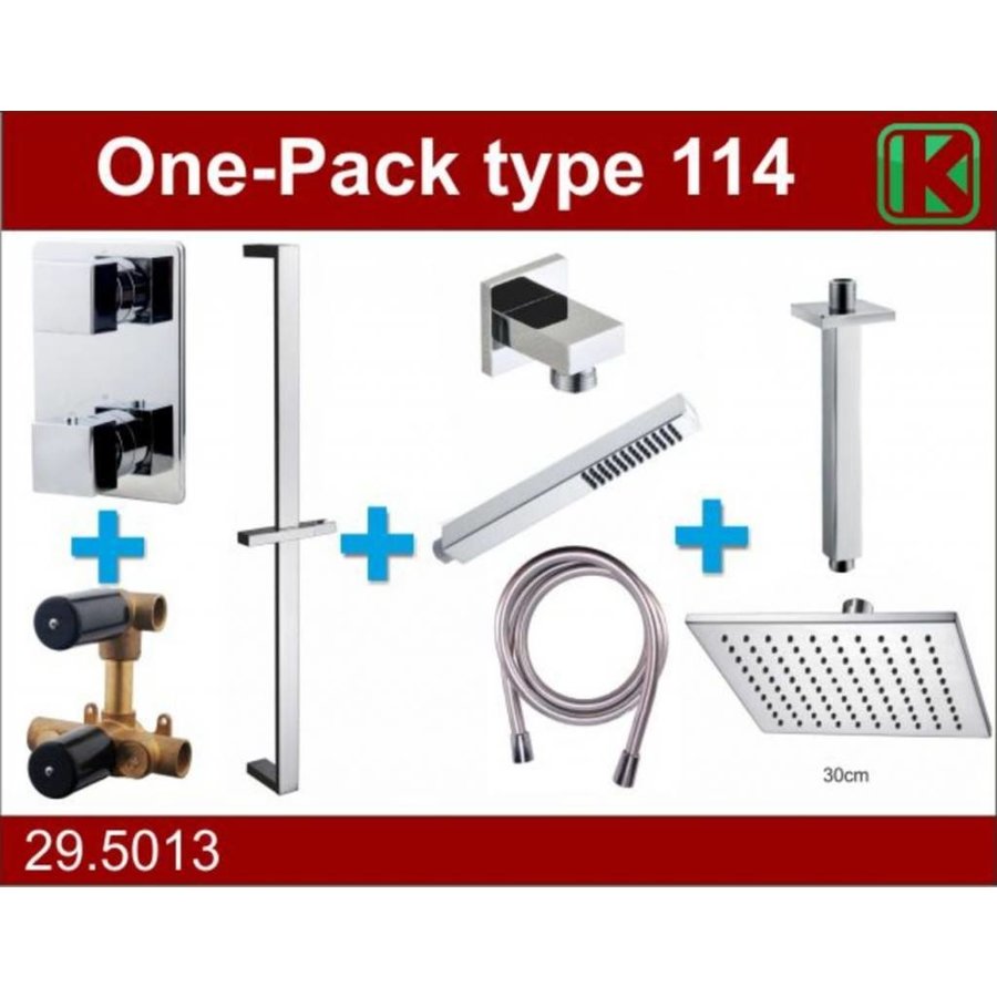 One Pack Inbouwthermostaatset Type 114 (30Cm)