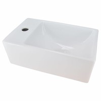 Fonteinset Chepri Mini Xxs 30,5X18X11 Cm Links Rvs (Keuze Uit 8 Kranen)