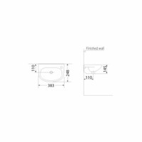 Fonteinset Horus Keramiek 38X25X9 Cm Chroom (Keuze Uit 20 Kranen)