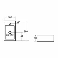 Fonteinset Chepri Mini Links 36X18X9 Cm Chroom (Keuze Uit 20 Kranen)