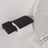 Toiletrolhouder Bold Met Klep Zwart