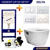 Geberit Up100 Toiletset 07 Aqua Splash Prio Rimfree Met Drukplaat