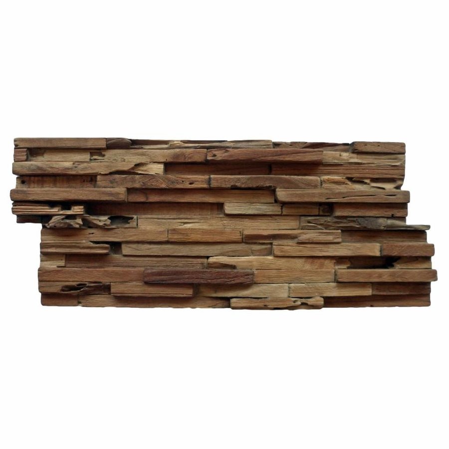 Mozaïek Hout Rustiek Old Teak (P 01) 20X50 Cm (Prijs per 1,00 M2)