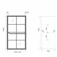 Inloopdouche Zwart Black Met Handdoekbeugel 10Mm Nano Coating (90 Of 100 Cm)
