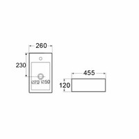 Fonteinpack Chepri Rechts Keramiek 45.5x26x12 cm Zwart (Keuze uit 4 kranen)