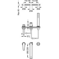 Class Badmengkraan voor randset CLASS met handdouche antikalk 20516103