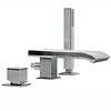 Tres Cuadro Badrandcombinatie CUADRO met waterval en handdouche antikalk 10716102