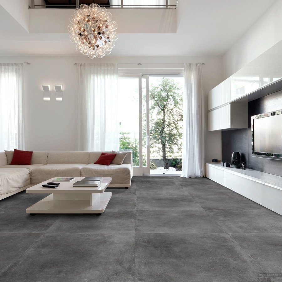 Vloertegel Flaminia Space Graphite 90x90 cm (prijs per m2)