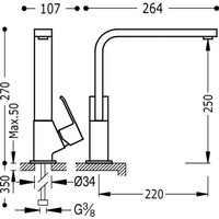 Top Keukenkraan CUADRO‑TRES uiloop 35x15 mm 106440