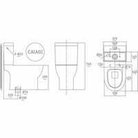 Duoblok Gustav Rimless (inclusief reservoir en zitting) AO