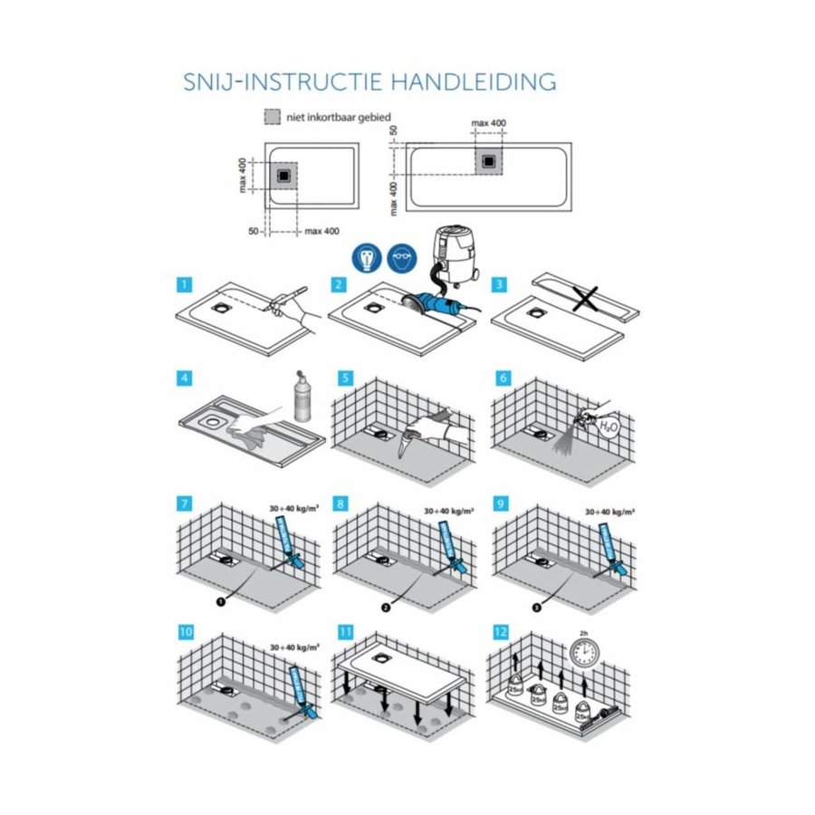 Douchebak Ultra Flat Solid Rechthoek Grijs